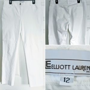 Elliott Lauren White Denim Jeans Sz 12